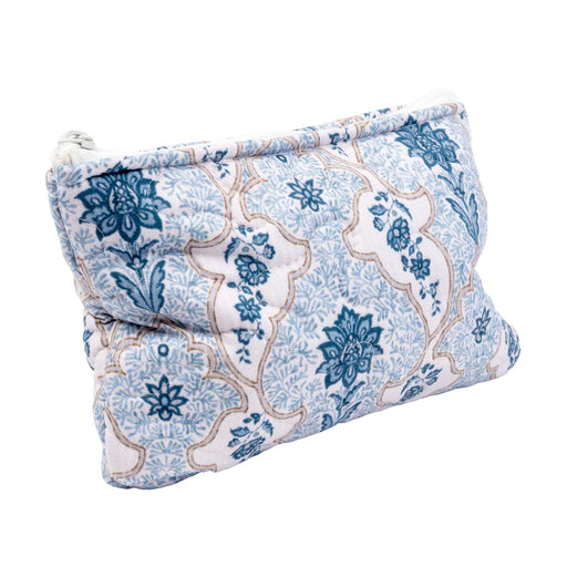 Quinn Navy Small Makeup Bag ACCESSORIES - Luggage & Travel - Cosmetic Bags Ida Mae Home