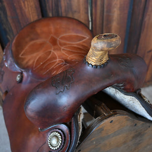 14.5" USED CIRCLE R BARREL SADDLE Saddles Circle R Saddlery   