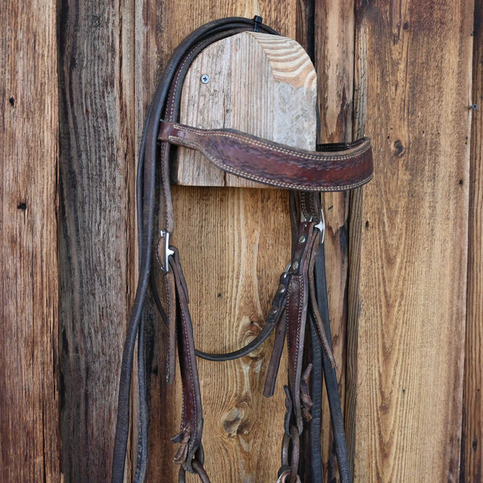 O-Ring Copper Twisted Snaffle Bridle Rig w/Browband Headstall