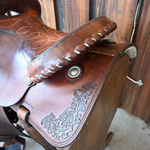 14.5" USED CIRCLE R BARREL SADDLE Saddles Circle R Saddlery   