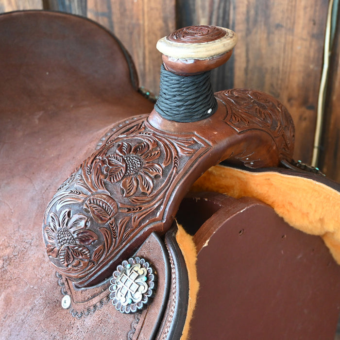 15.5" TESKEY'S TEAM ROPING SADDLE Saddles - New Teskey's Saddlery