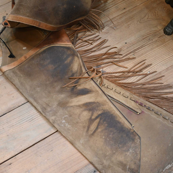 Clay Jackson Custom Leather Stepthrough Chaps Tack - Chaps & Chinks Justin Beans