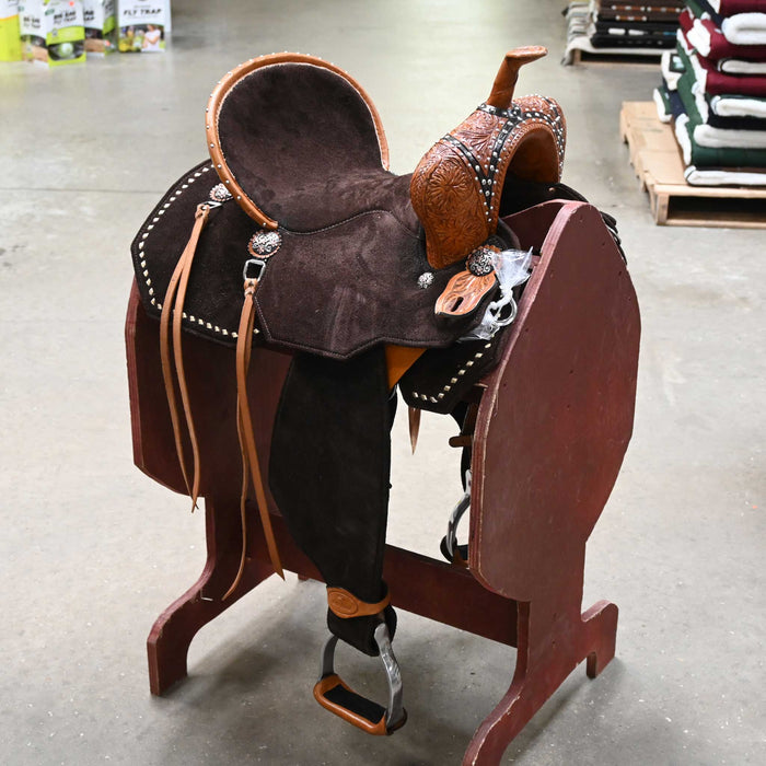 13.5" SEVEN LIGHTWEIGHT (WOOD TREE) BARREL SADDLE Saddles - New Seven Saddle