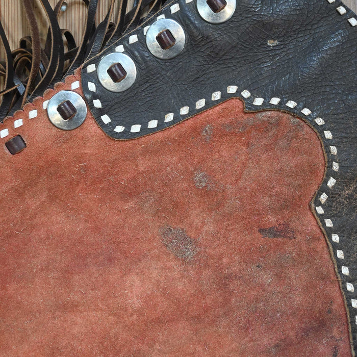 DIAMOND 4 Leather Stepthrough Cowboy Chaps Tack - Chaps & Chinks Diamond 4 Leather