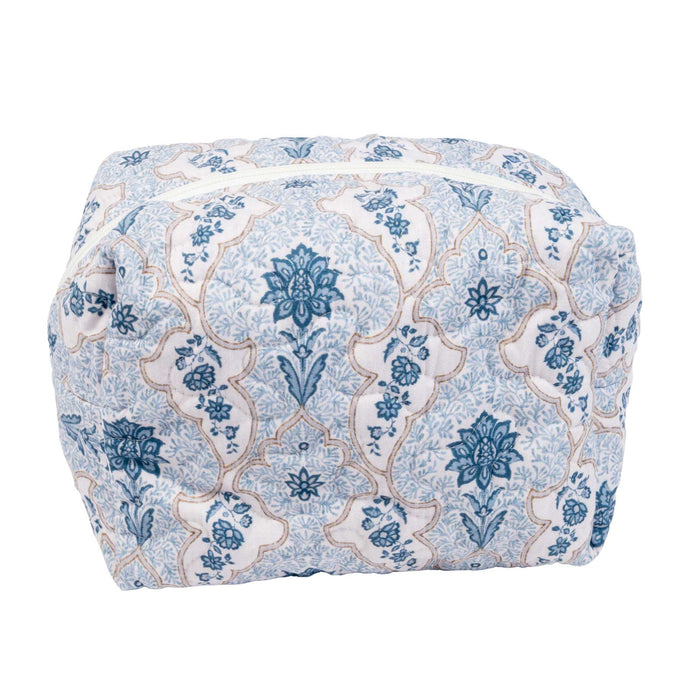 Quinn Navy Large Makeup Bag ACCESSORIES - Luggage & Travel - Cosmetic Bags Ida Mae Home