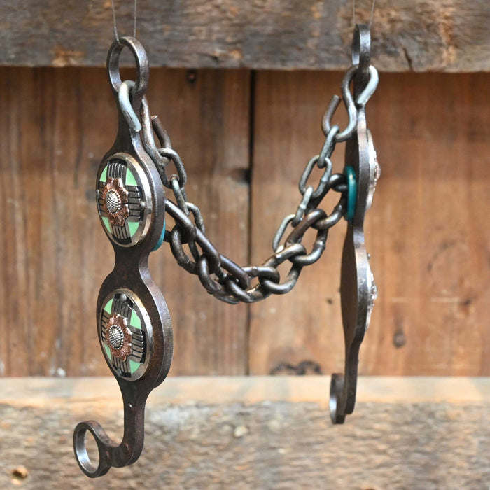 Paul Petska Chain w/ Turquoise Square Concho Bit