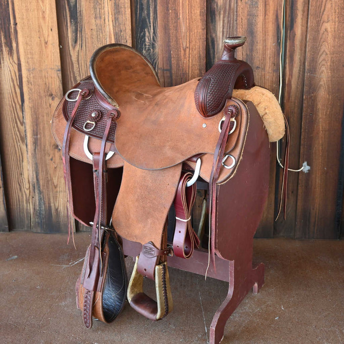 16" USED ROBERT TESKEY RANCH SADDLE Saddles - Used Robert Teskey