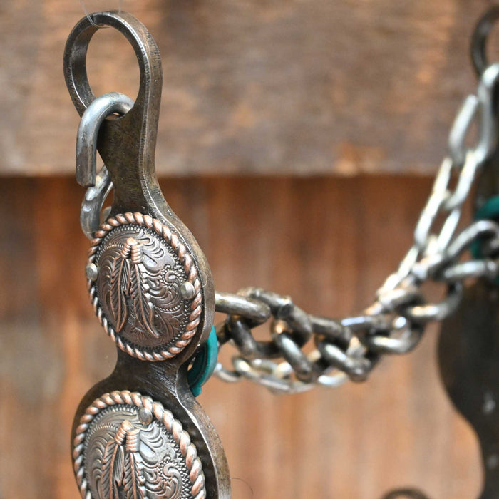 Paul Petska Chain w/ Copper Feather Concho Bit