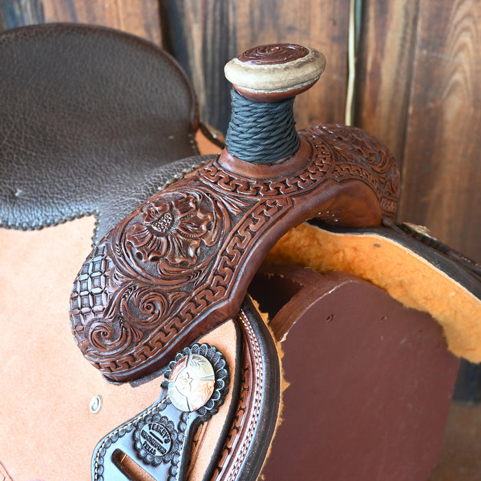 14.5" TESKEY'S TEAM ROPING SADDLE Saddles - New Teskey's Saddlery