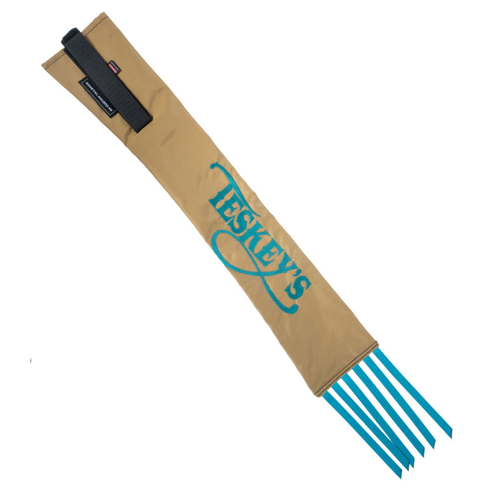 Teskey's Fringed Nylon Tail Bags Equine - Grooming Teskey's Brown/Turquoise