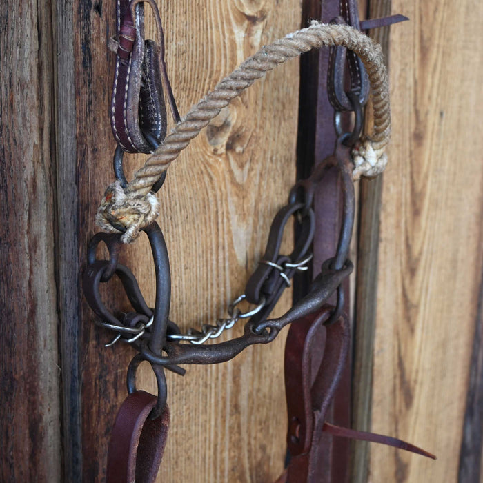 Lariat Nose Snaffle Combo Bridle Rig w/Split Ear Headstall
