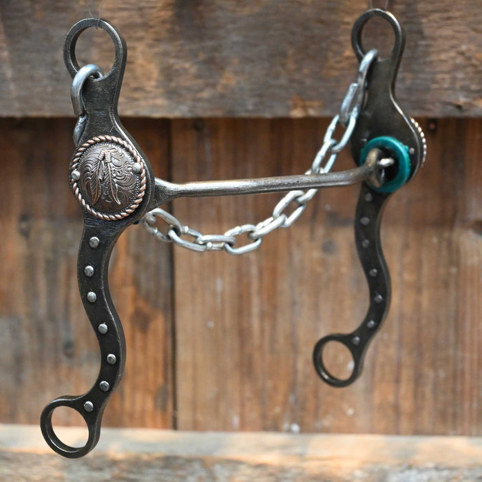 Paul Petska Mullen w/ Copper Feather Concho Bit