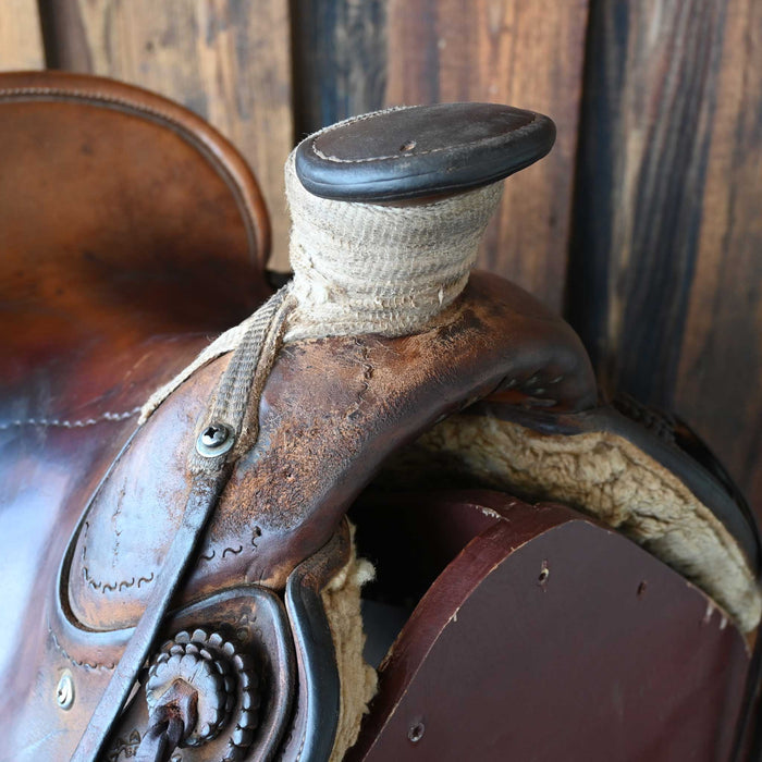 14" USED BOBBY BURNS COWBOY SADDLE Saddles - Used Bobby Burns