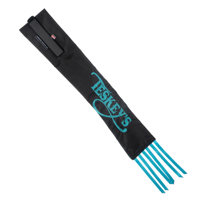Teskey's Fringed Nylon Tail Bags Equine - Grooming Teskey's Black/Turquoise
