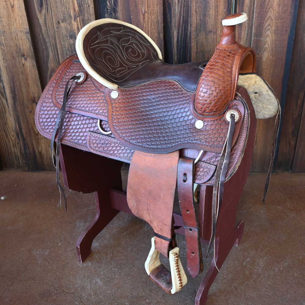 18" USED TESKEY'S ROPING SADDLE Saddles Teskey's Saddlery