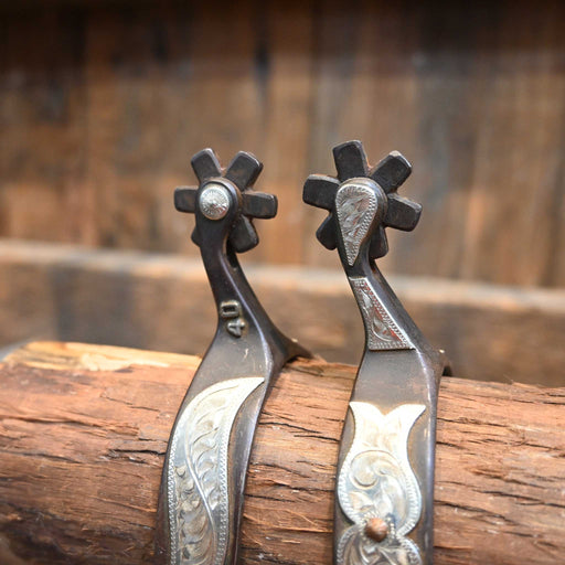 SAM Silver Mounted Spurs 185 Tack - Spurs Sam Jenkins