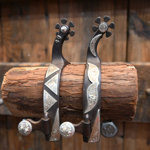 SAM Silver Mounted Spurs 187 Tack - Spurs Sam Jenkins