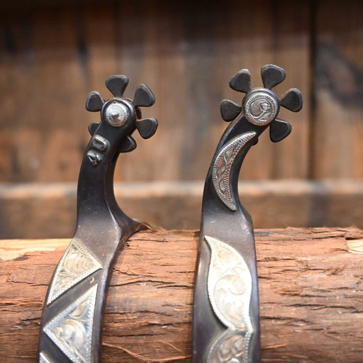 SAM Silver Mounted Spurs 187 Tack - Spurs Sam Jenkins