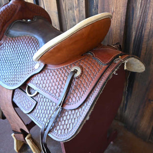 18" USED TESKEY'S ROPING SADDLE