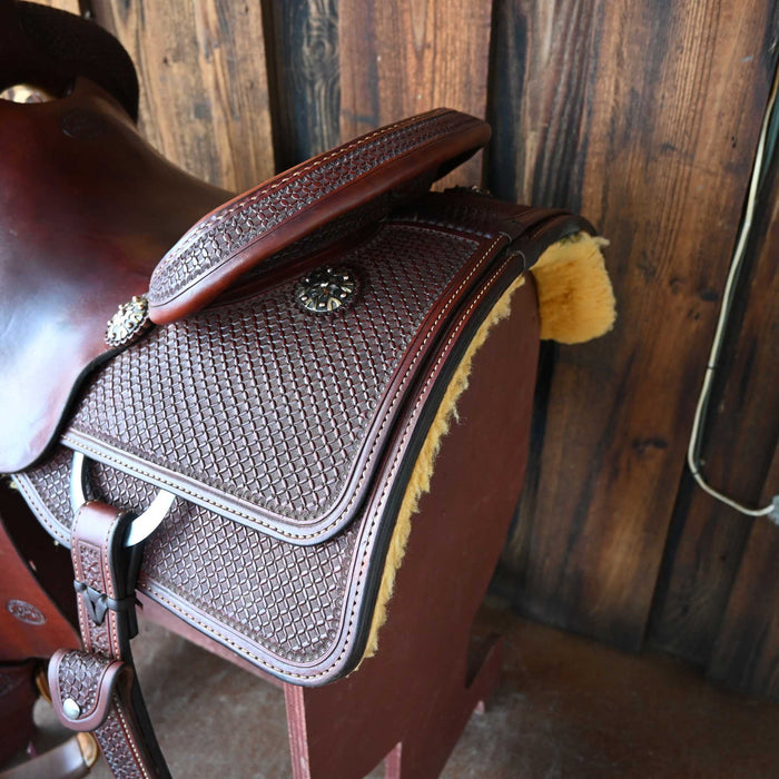 15.5" USED TESKEY'S PRO CUTTER SADDLE Saddles - Used Teskey's Saddlery