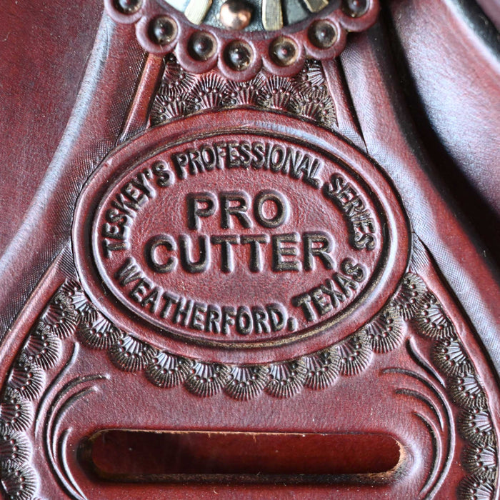 15.5" USED TESKEY'S PRO CUTTER SADDLE Saddles - Used Teskey's Saddlery
