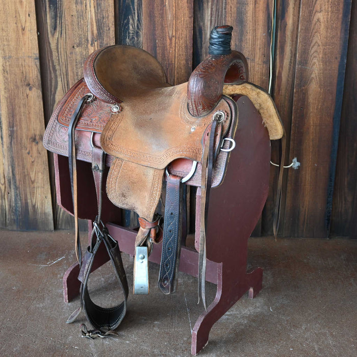 14.5" USED CORRIENTE TEAM ROPING SADDLE Saddles - Used Corriente