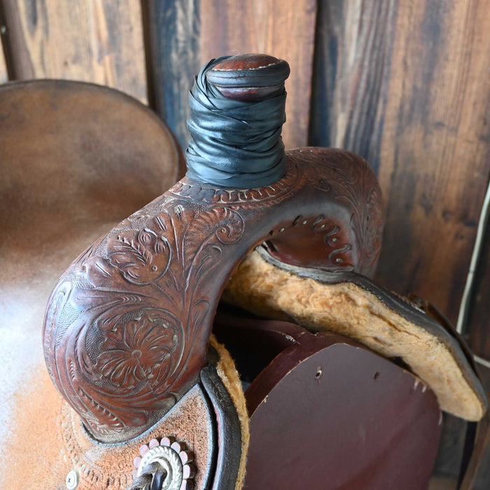 14.5" USED CORRIENTE TEAM ROPING SADDLE Saddles - Used Corriente