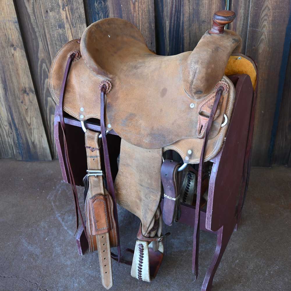 14.5" USED TESKEY'S STRIP DOWN RANCH SADDLE