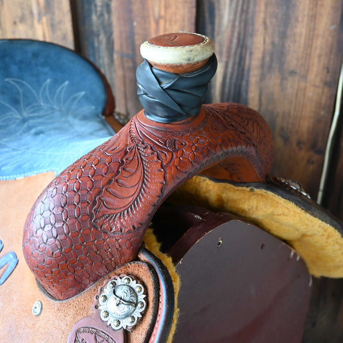 15" USED COWBOY CLASSIC TEAM ROPING SADDLE Saddles - Used Cowboy Classic Saddlery