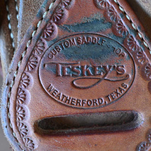 14.5" USED TESKEY'S STRIP DOWN RANCH SADDLE