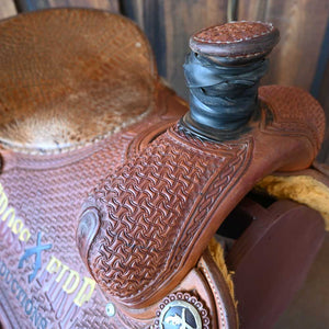 15" USED JEFF SMITH ROPING SADDLE Saddles Jeff Smith