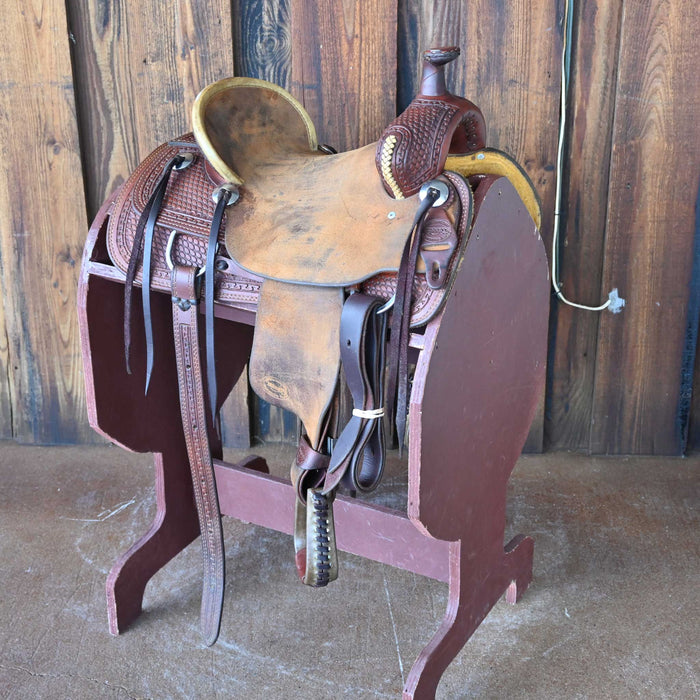 12.5" USED TESKEY'S JR. ASSOCIATION RANCH SADDLE Saddles - Used Teskey's Saddlery