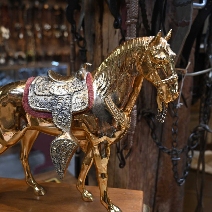 Vintage 1950's Heavy Larson Horse Clock