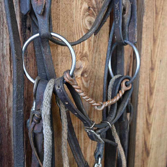 Reinsman O-Ring Twisted Wire Snaffle Bridle Rig w/Gernan Martingale