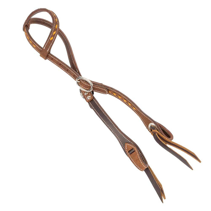 NEW Oiled Roughout One Ear Headstall w/Colored Sitching - Your Choice