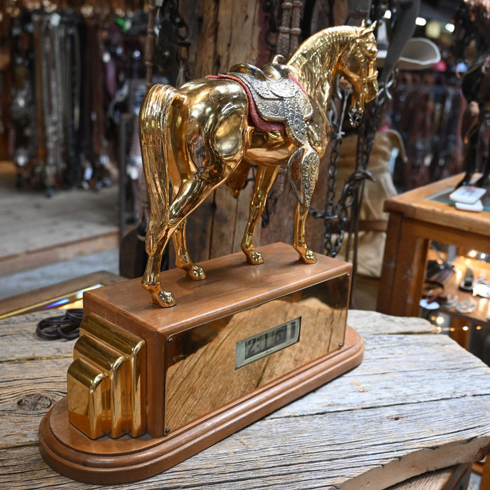 Vintage 1950's Heavy Larson Horse Clock