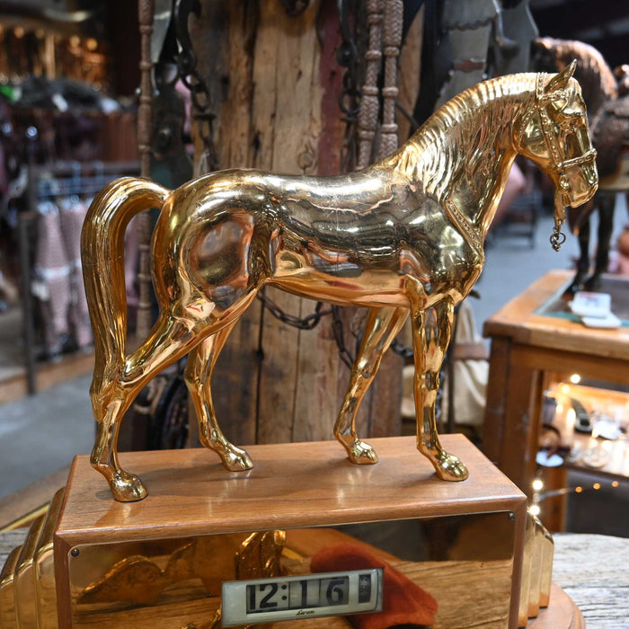 Vintage 1950's Heavy Larson Horse Clock