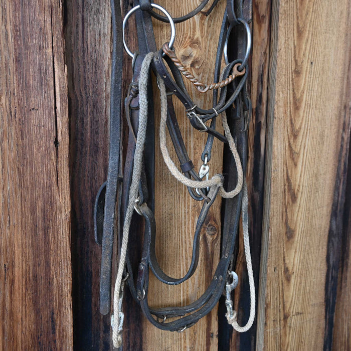 Reinsman O-Ring Twisted Wire Snaffle Bridle Rig w/Gernan Martingale