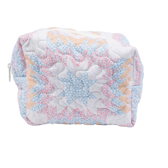 Adeline Patchwork Large Makeup Bag ACCESSORIES - Luggage & Travel - Cosmetic Bags Ida Mae Home
