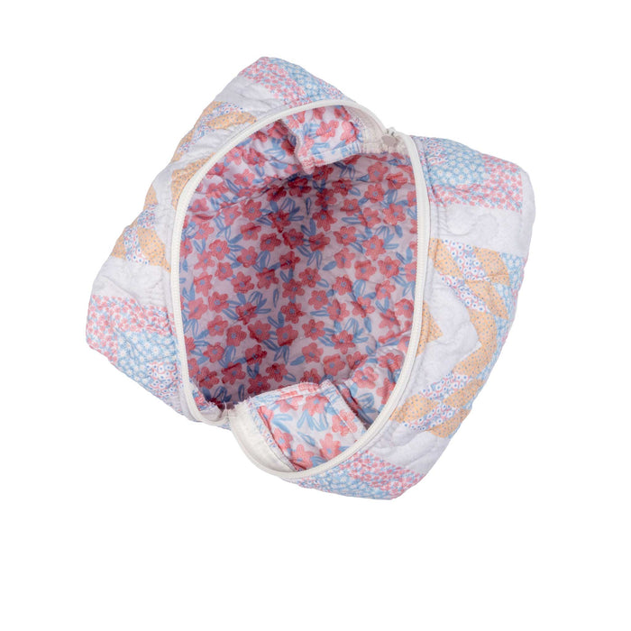 Adeline Patchwork Large Makeup Bag ACCESSORIES - Luggage & Travel - Cosmetic Bags Ida Mae Home