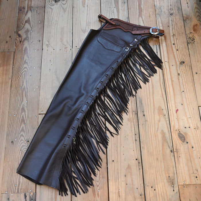Teskey's Small Smooth Chocolate Shotgun Chaps Tack - Chaps & Chinks Teskey's