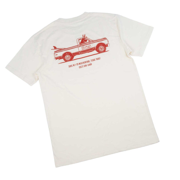 Teskey's Surf & Saddle Pocket Tee - Ecru TESKEY'S GEAR - SS T-Shirts Teskey's