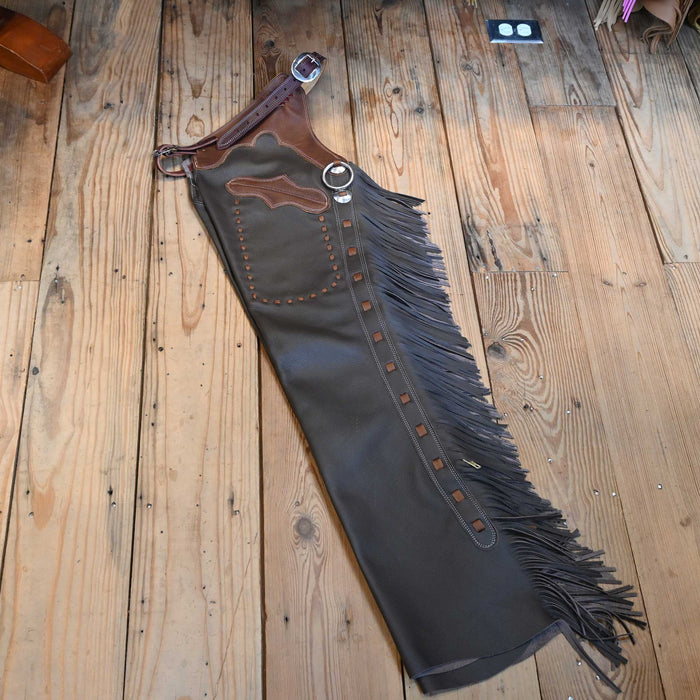 Teskey's X-Small Smooth Chocolate Shotgun Chaps
