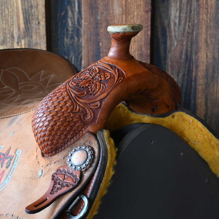 13.5" USED COWBOY CLASSIC TEAM ROPING SADDLE