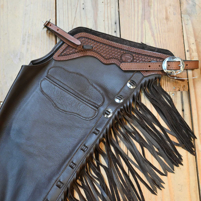 Teskey's Small Smooth Chocolate Shotgun Chaps Tack - Chaps & Chinks Teskey's