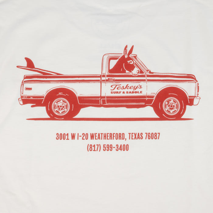 Teskey's Surf & Saddle Pocket Tee - Ecru TESKEY'S GEAR - SS T-Shirts Teskey's