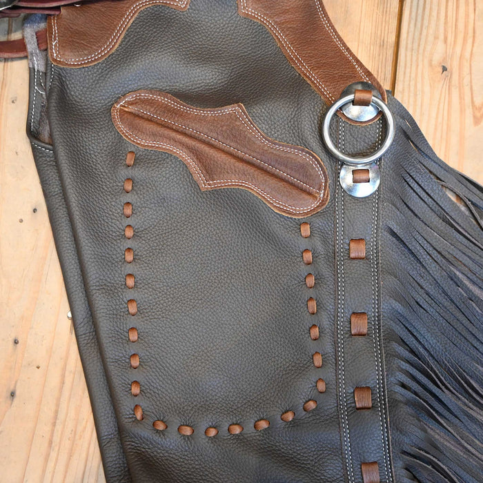Teskey's X-Small Smooth Chocolate Shotgun Chaps