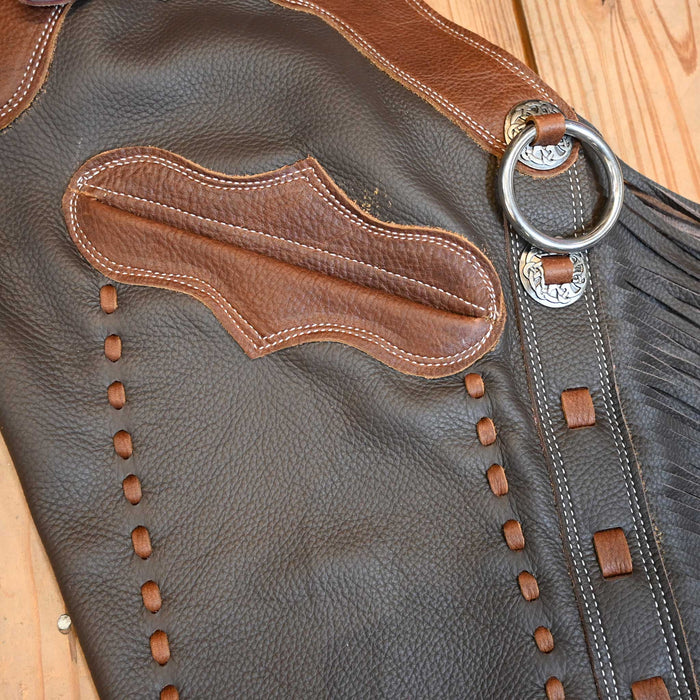 Teskey's X-Small Smooth Chocolate Shotgun Chaps