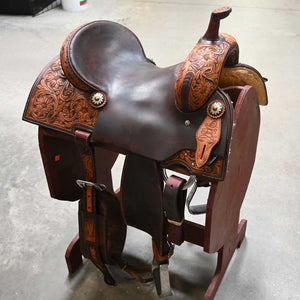 14" USED JEFF SMITH TAMI SEMAS BARREL SADDLE Saddles Jeff Smith