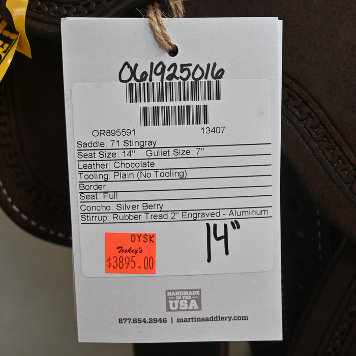 14" MARTIN STINGRAY BARREL SADDLE Saddles - New Martin Saddlery
